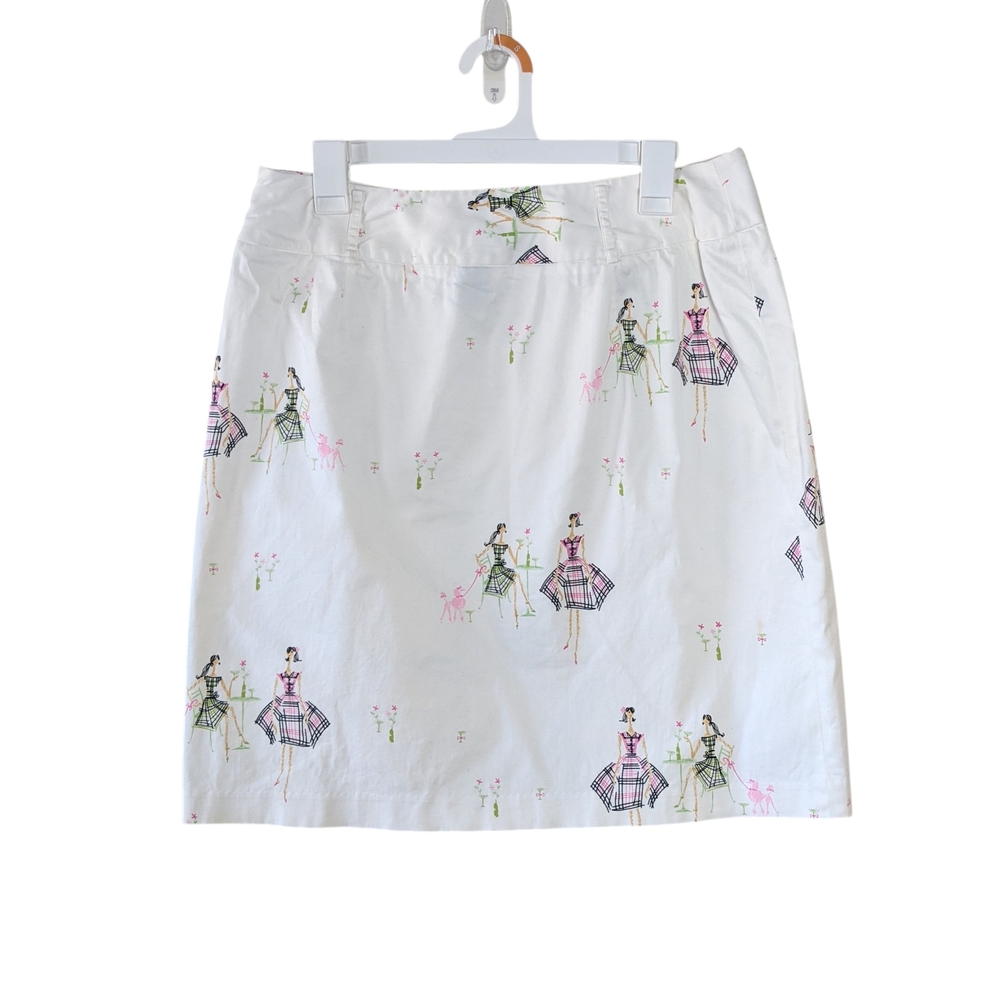 Vintage Sandra Women's Poodle Print Skirt Size 12
